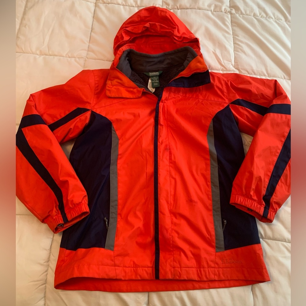 Youth LL Bean Layered Tek Parka Jacket Size Large